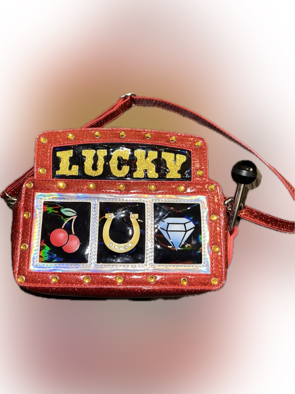 Delia’s Red "Lucky" Machine Crossbody Bag
